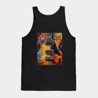 Les Paul Style Guitar - Van Gogh Style Tank Top